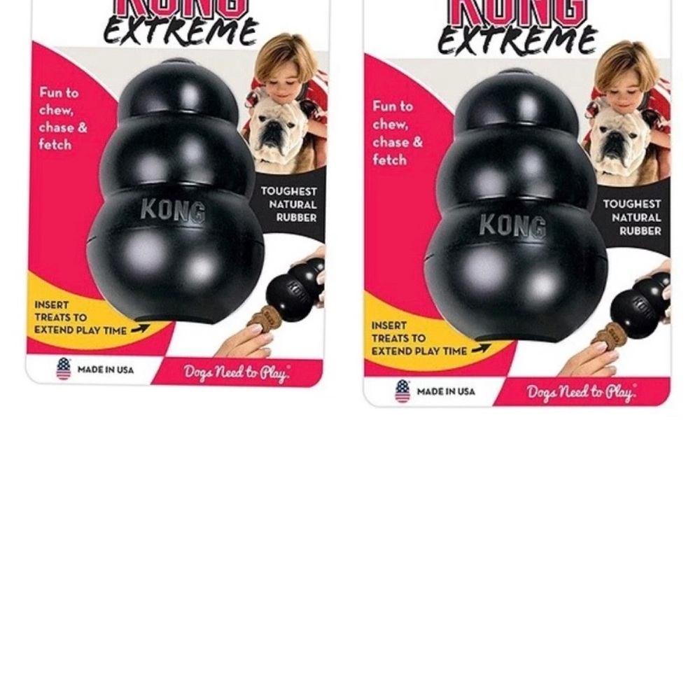 Kong Extreme Black Fillable Dog Toy Small Lot of 2